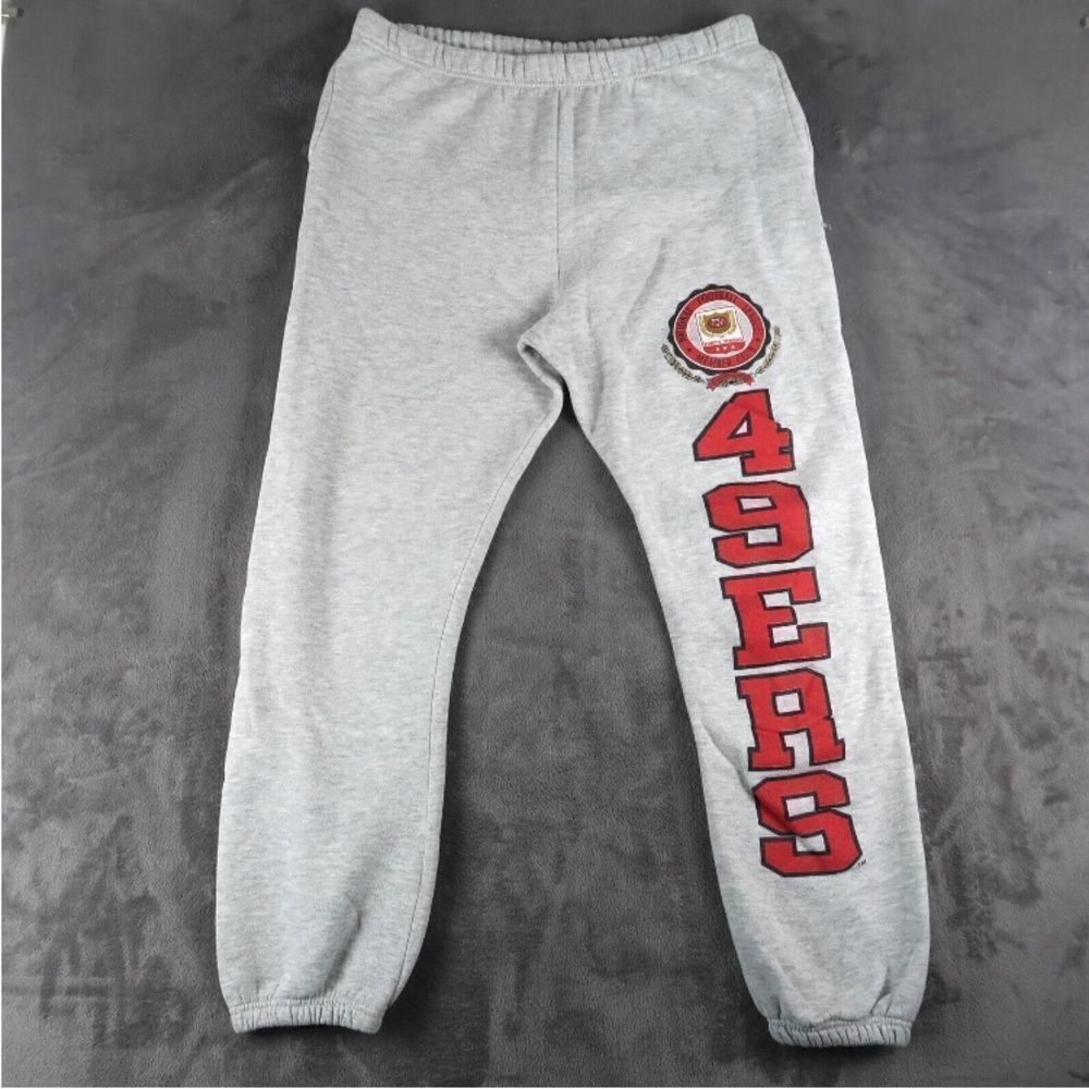 RARE VTG,90s Nutmeg NFL San Francisco 49ers Gray Sweatpants Men’s L USA Made